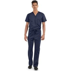 Strictly Scrubs Unisex Classic Scrub Set (Navy, XL)